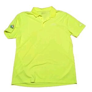 Nike Golf‎ Dri Fit Shirt Men Polo Short Sleeve XL Neon Yellow